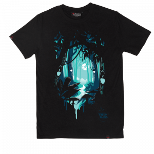 Deep Forest - Men's Hemp/Cotton T-Shirt - Black - XXXL