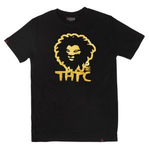 Gold Lion - Men's Hemp/Cotton T-Shirt - Black - Small