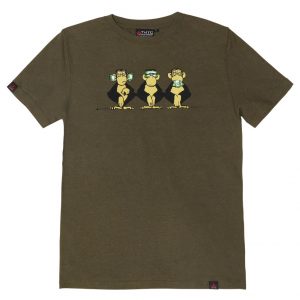 See No Evil - Men's Hemp/Cotton T-Shirt - Khaki - Medium