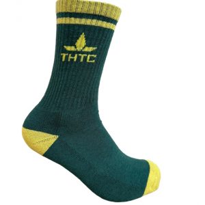 THTC Socks - Mens - Bottle Green/Gold