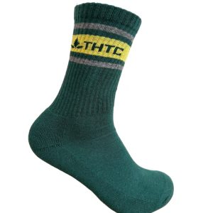 THTC Socks - Mens - Bottle Green/Yellow/Grey